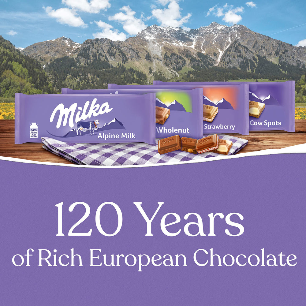 Milka Bulk Pack 10 bars layout, convenient option for gatherings.