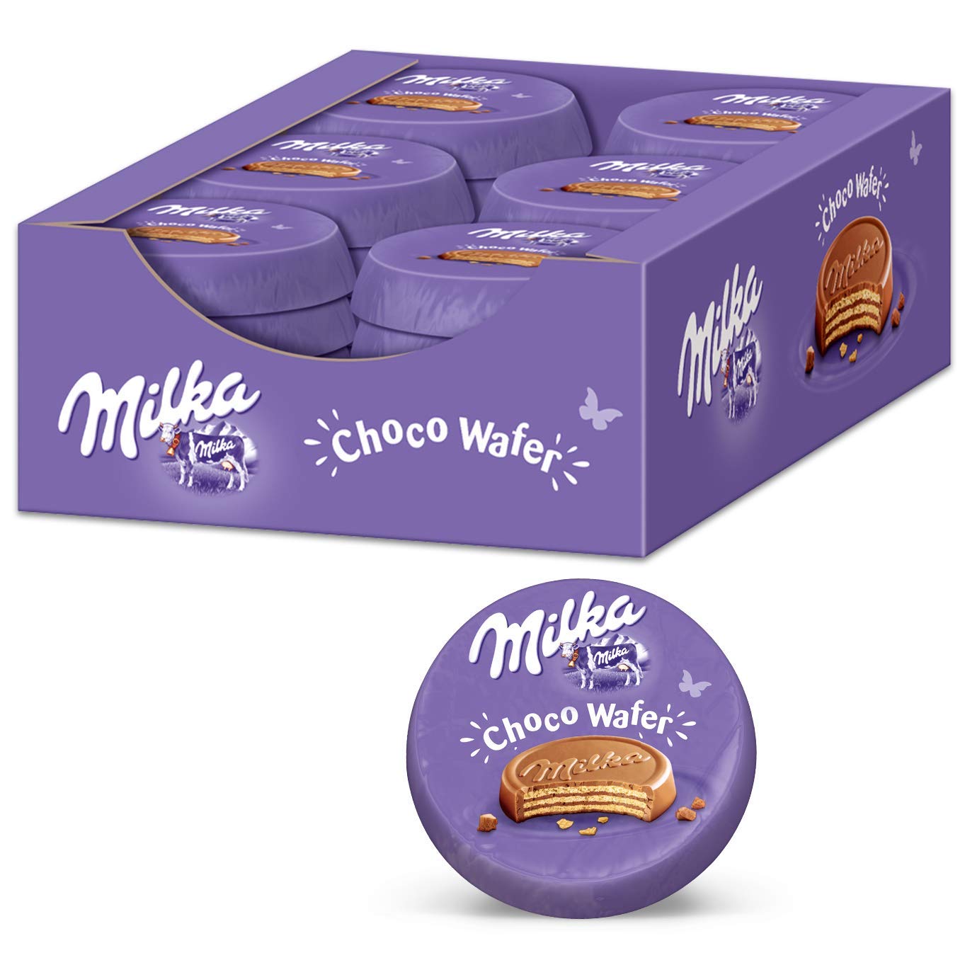 Milka Choco Wafer 30 Pieces pack view ideal for sharing