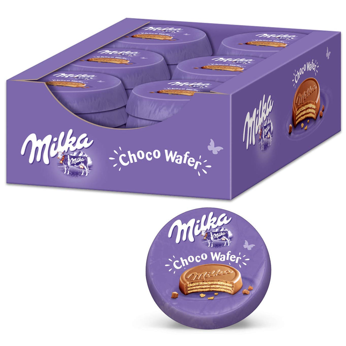Milka Choco Wafer 30 Pieces pack view ideal for sharing