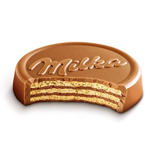 Milka Choco Wafer 30 Pieces stacked reveals generous quantity