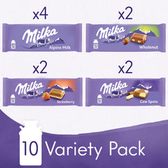 Milka Cow Spots chocolate bar with milk & white chocolate contrast for sharing.