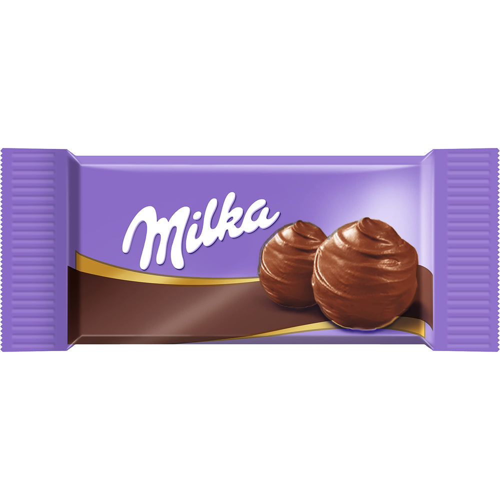 Milka Naps Mix Dose milk chocolate close-up showing smooth melt-in-mouth texture