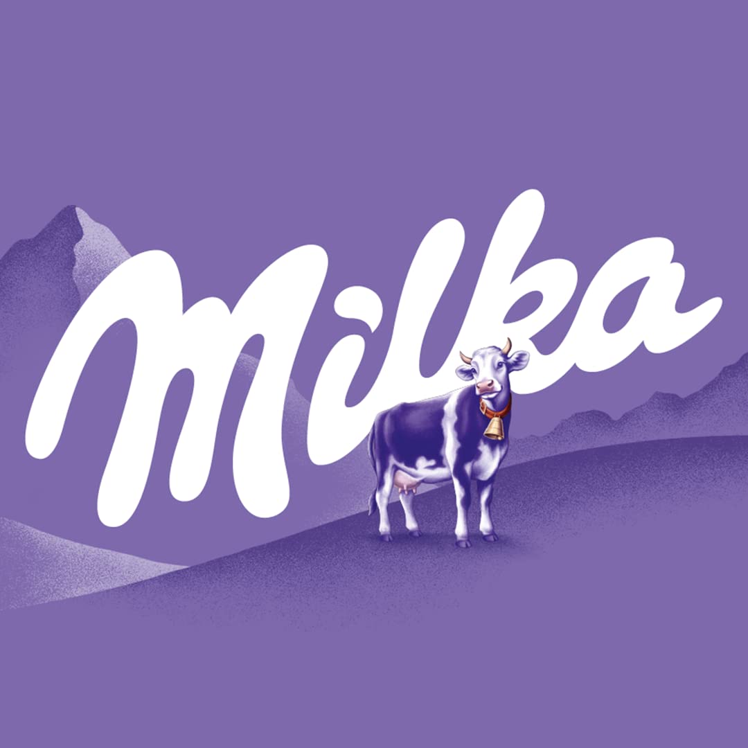 Milka White Chocolate 90g ingredients whey powder highlighted for a smooth texture.