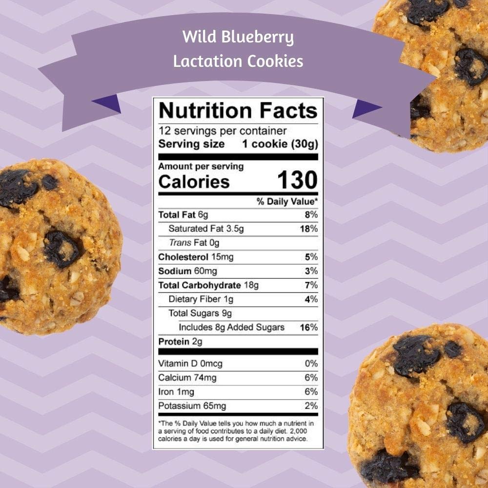 MilkBliss Wild Blueberry cookies close-up, soft texture and chocolate chips.