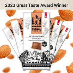 Milkboy almonds crunch detail emphasizing roasted almond texture