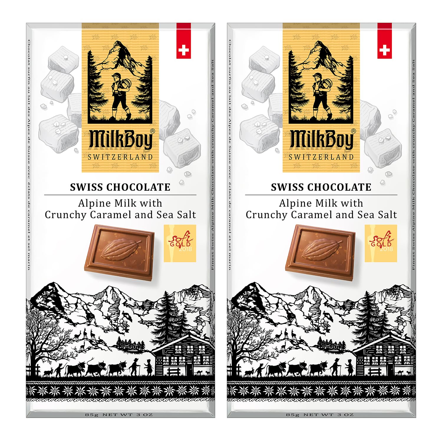 MilkBoy alpine-milk-chocolate-bar showcases creamy texture and silky finish.