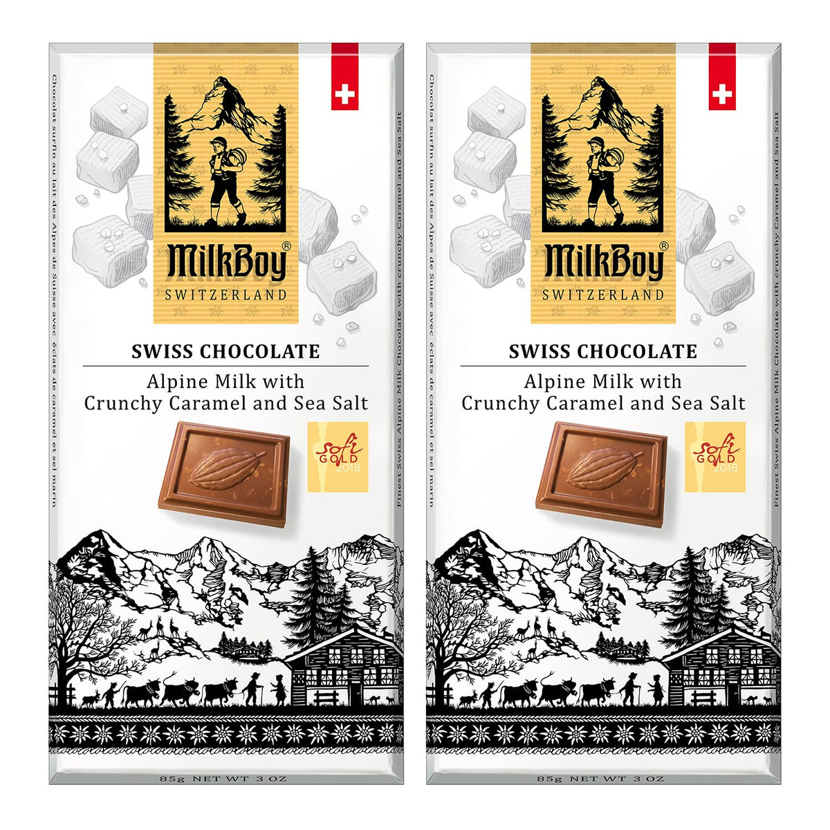 MilkBoy alpine-milk-chocolate-bar showcases creamy texture and silky finish.