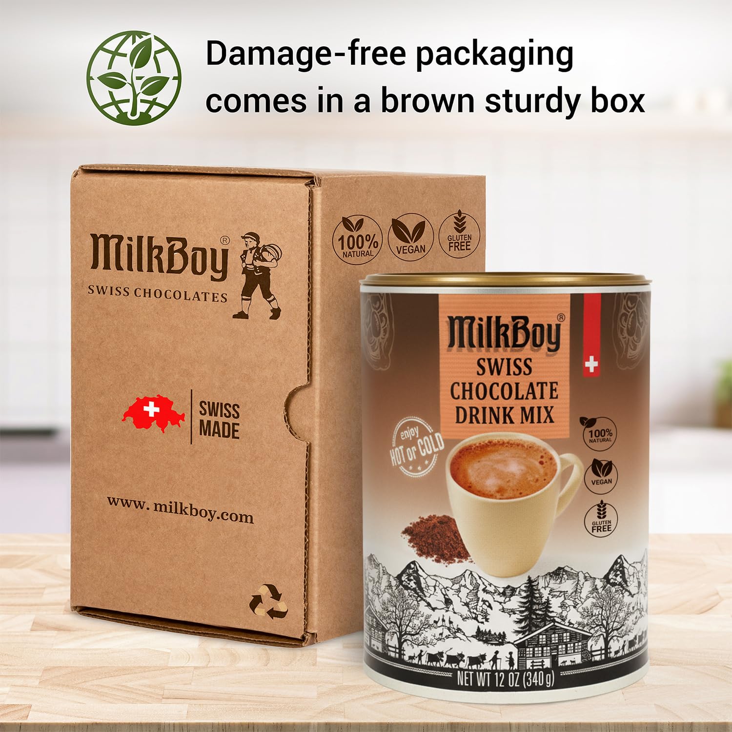 MilkBoy pouring hot chocolate creates a creamy, inviting aroma.