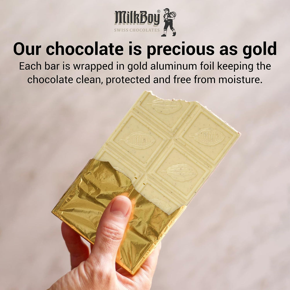 MilkBoy Swiss chocolate crafted in the Alps with authentic craftsmanship.