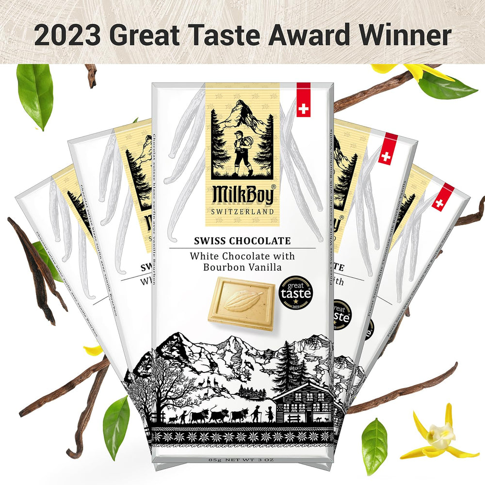 MilkBoy Swiss artisan packaging highlights heritage and gift-ready appeal.