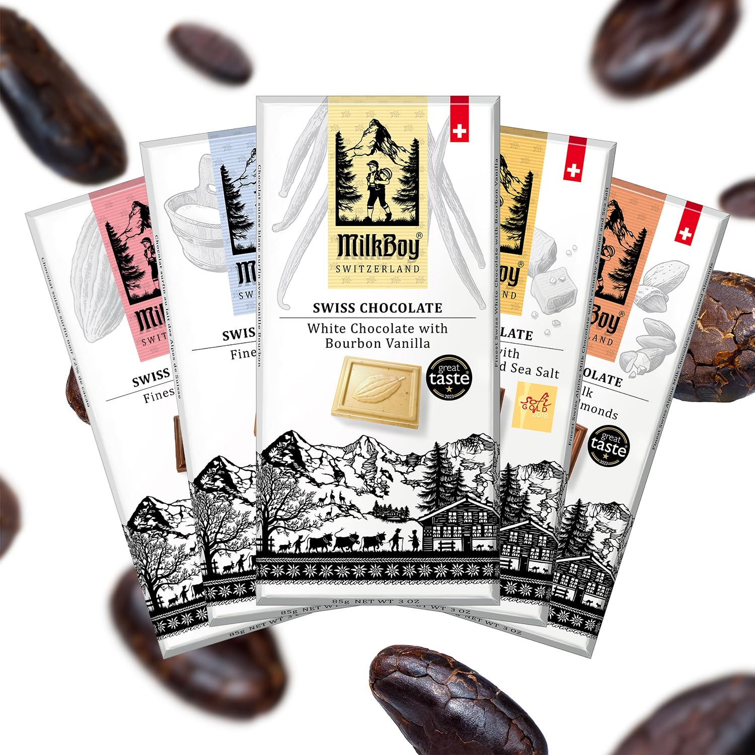 MilkBoy Alpine Milk Chocolate with Crunchy Caramel & Sea Salt: crunchy bite
