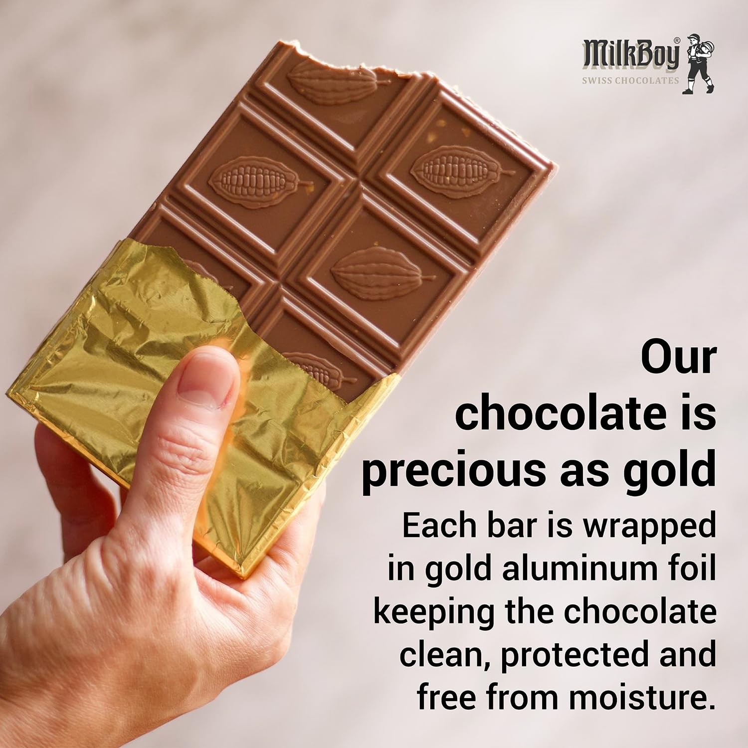 MilkBoy Alpine Milk Chocolate with Roasted Almonds: nutty crunch and depth