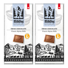 Milkboy Swiss Chocolates bar with creamy milk texture for a silky melt.