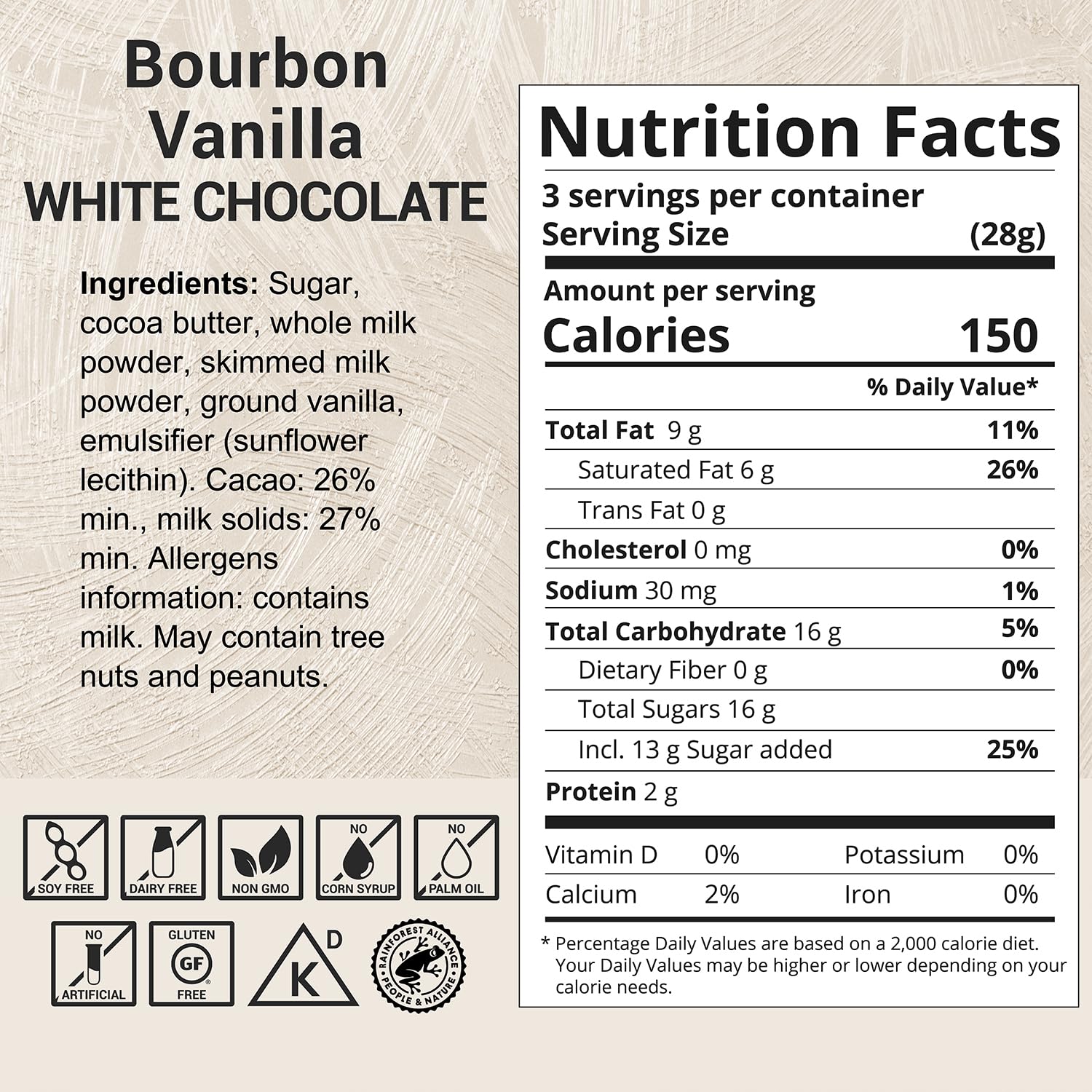 MilkBoy white chocolate embossed design invites a tactile luxury in every bite.