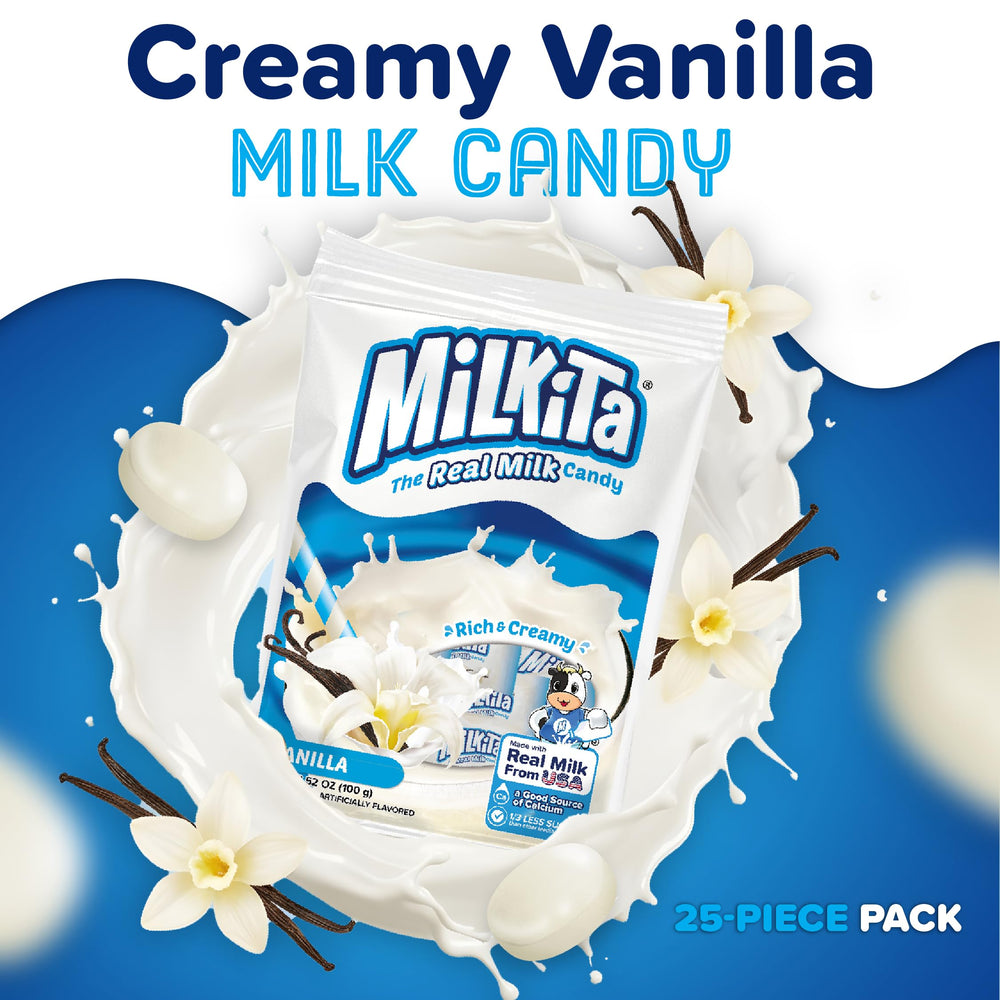 Milkita Vanilla candy melt closeup showing creamy texture and melt.