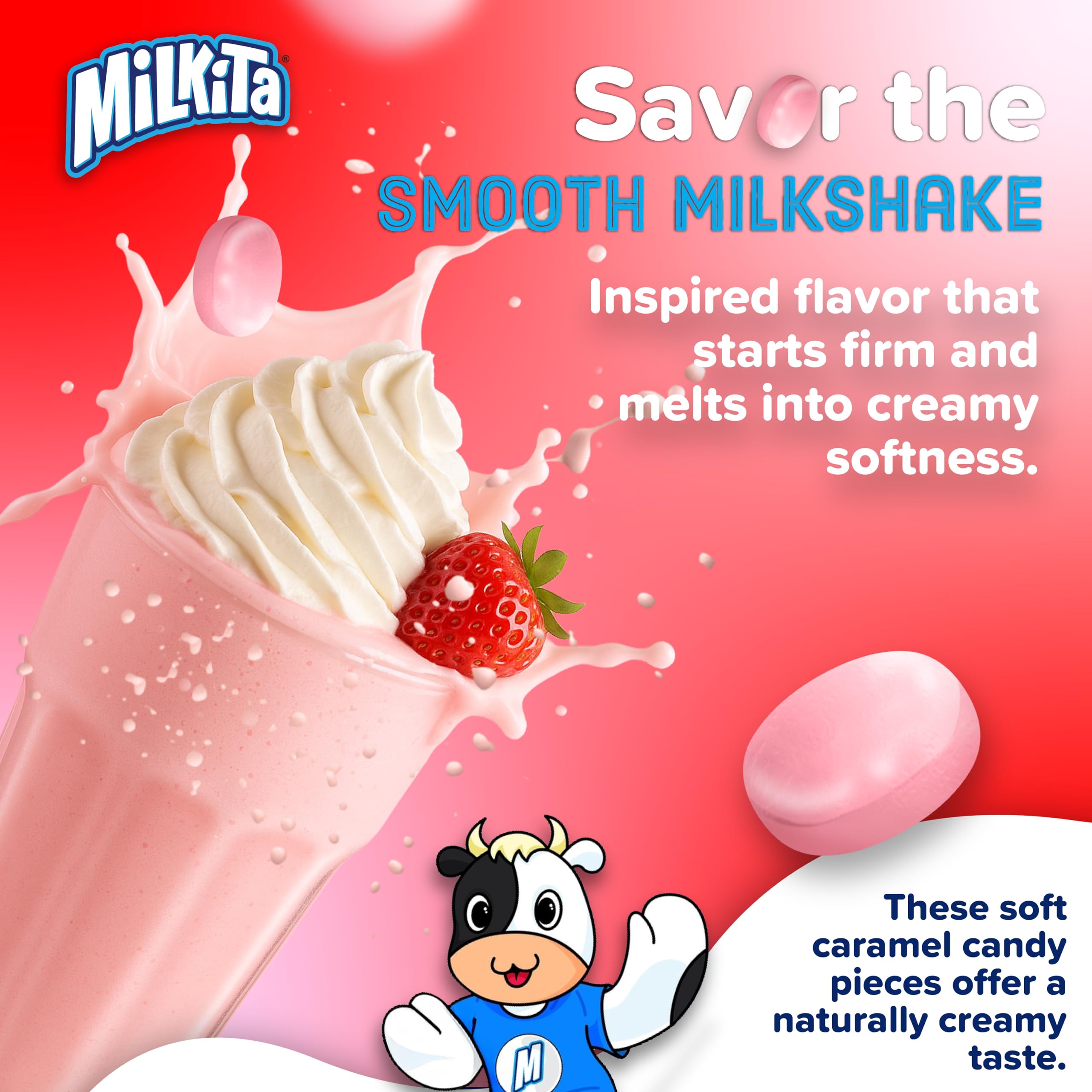 Milkita nostalgic flavor label conveys classic milkshake vibes in a portable treat.