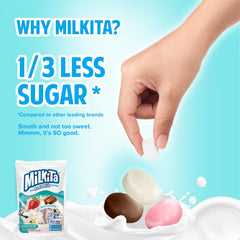 Milkita Creamy Milk Candy Chocolate close-up, creamy texture for celebrations.