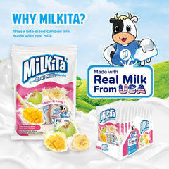 Milkita Creamy Milk Candy Honeydew — refreshing fruit flavor in a soft chew