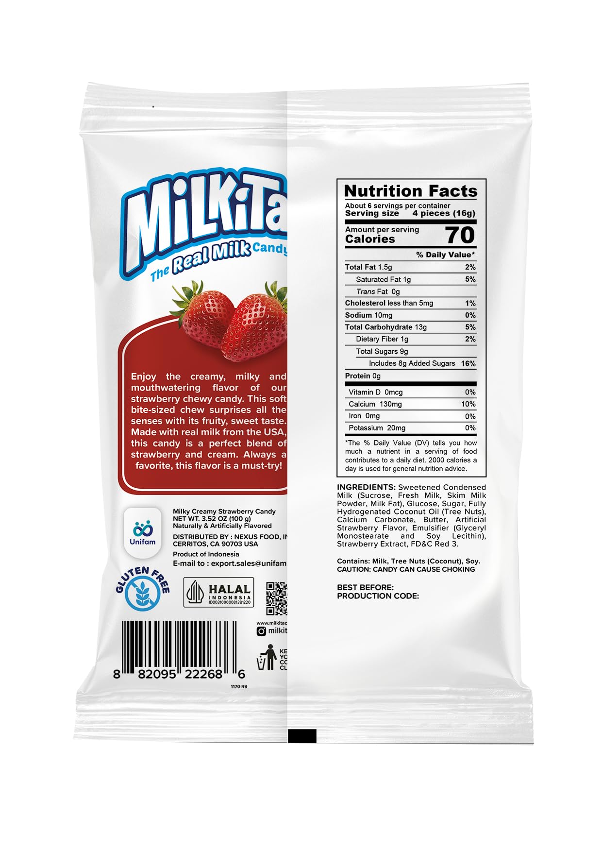 Milkita individually wrapped candies emphasize freshness and convenient sharing.