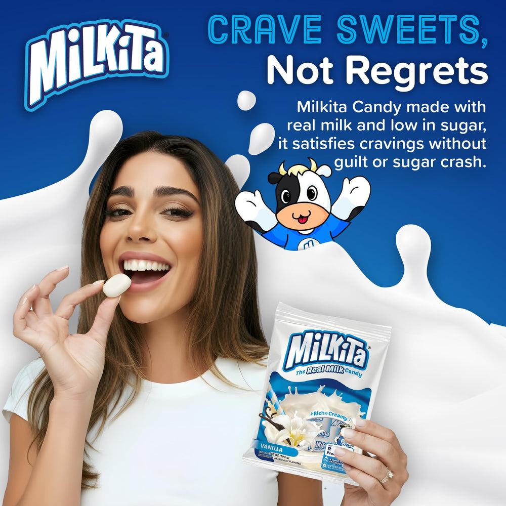 Milkita is a portable travel-friendly snack for purse or desk.