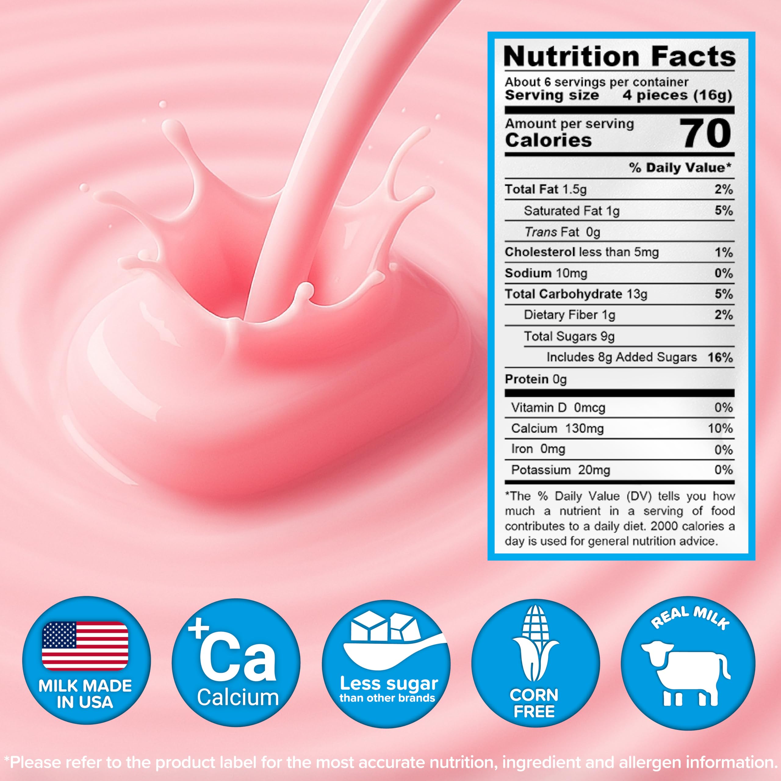 Milkita strawberry cream close-up highlights smooth melt texture for on-the-go snacking.