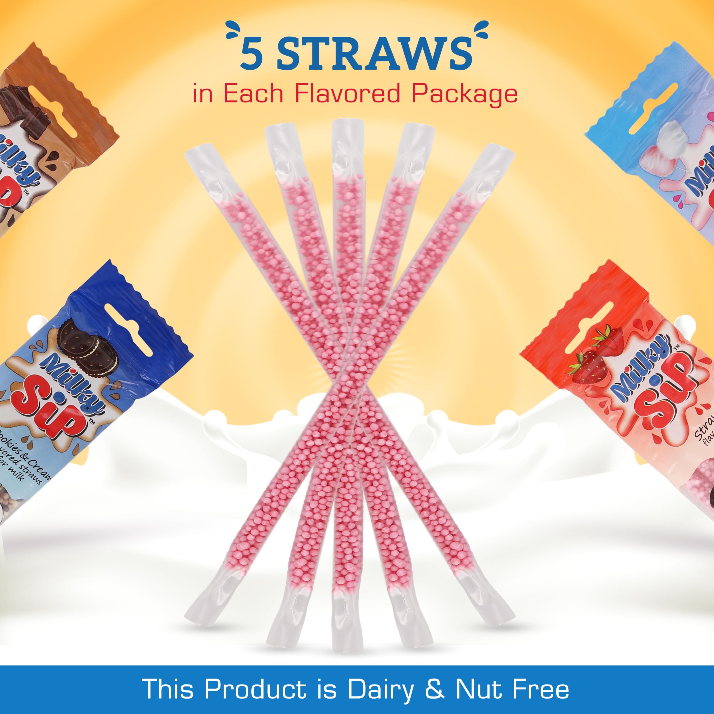 Milky Sip strawberry-swirl straw in glass showcases quick flavor infusion