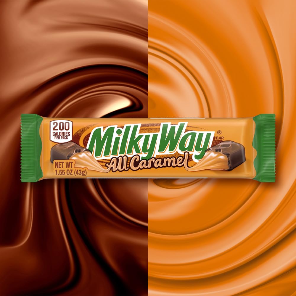 Milky Way All Caramel bar on the go, a quick treat.