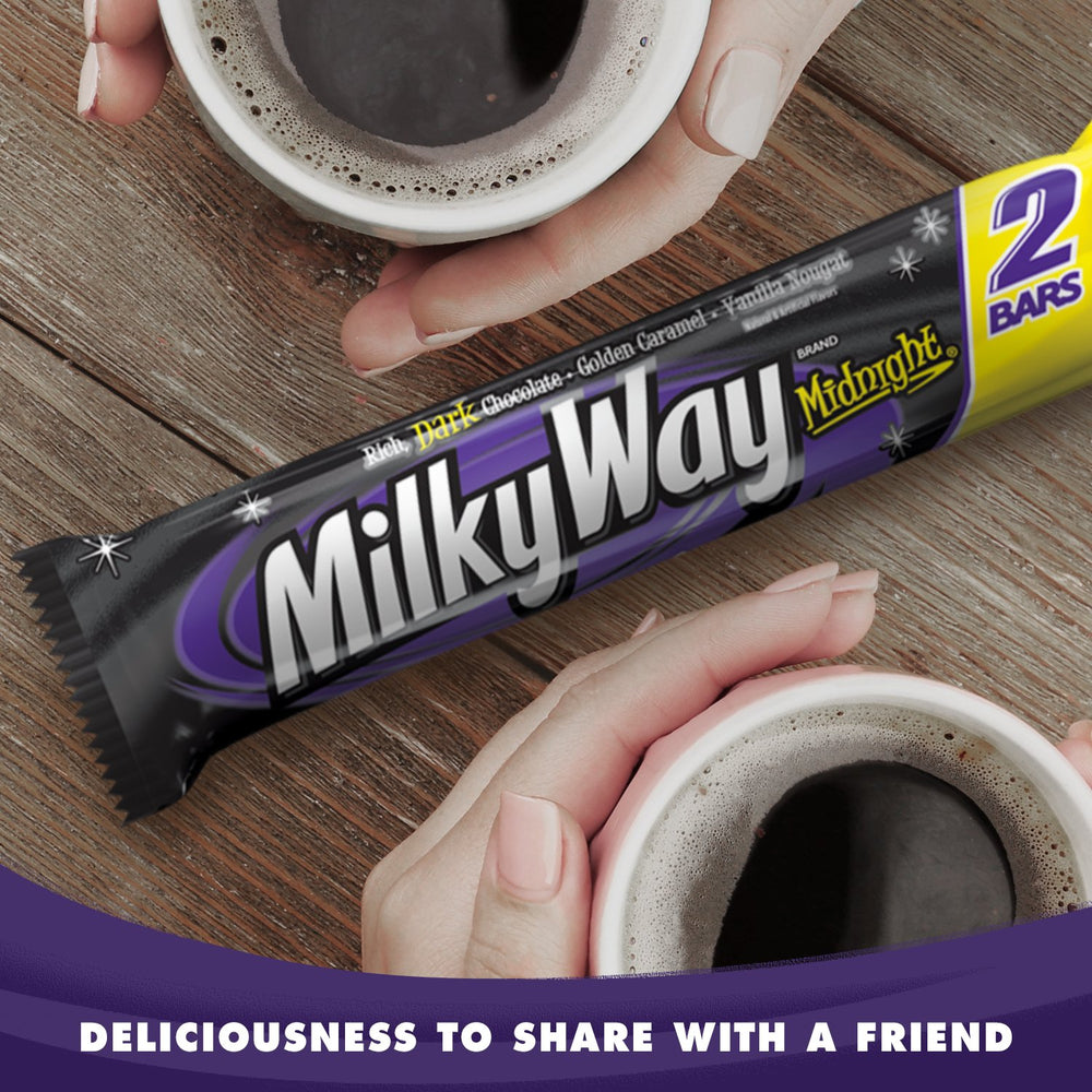 Milky Way Midnight gift bar with ribbon, perfect as a thoughtful treat.