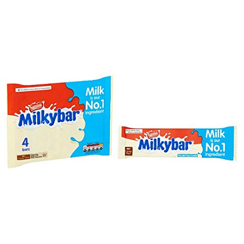 MilkyBar white chocolate in a snack setup, ideal for lunchboxes.