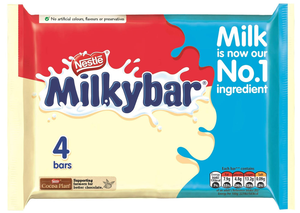 MilkyBar milk-forward flavor visual, perfect for family treats.