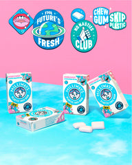 Milliways Bubblemint plant-based gum base emphasizes sustainable, plastic-free chewing.