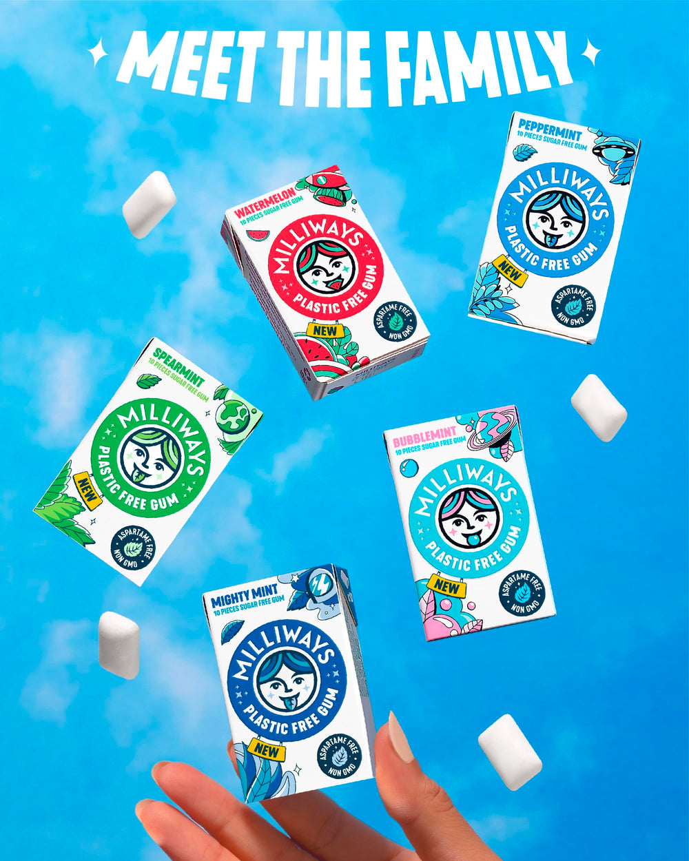 Milliways Plant-based ingredients visual communicates natural composition.