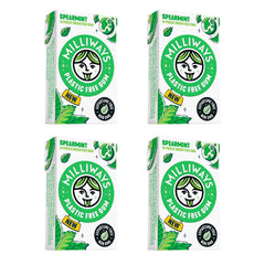 Milliways Spearmint Gum pack front with plastic-free packaging and fresh breath promise.