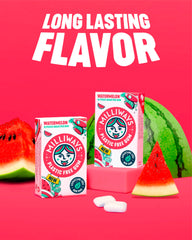 Close-up of Milliways Watermelon gum flavor delivering refreshing notes.