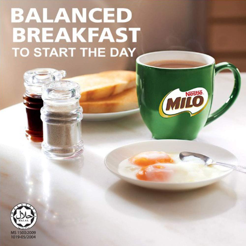 MILO 3-in-1 iced chocolate milk in a glass for refreshment.