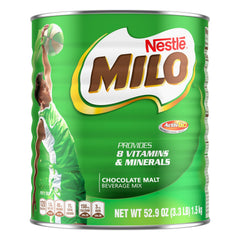 MILO chocolate malt beverage is poured into a glass for a wholesome breakfast