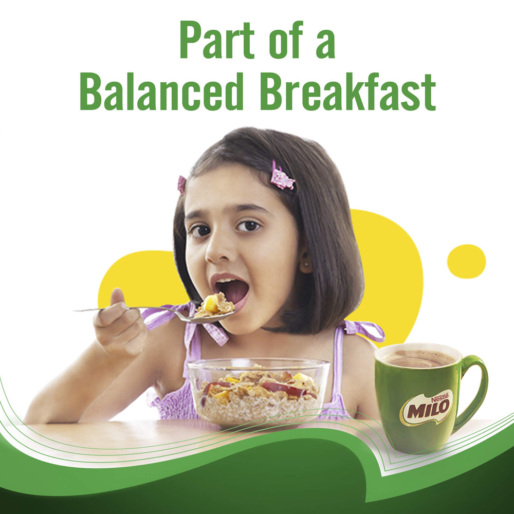 Breakfast table scene with MILO and cereals for busy mornings