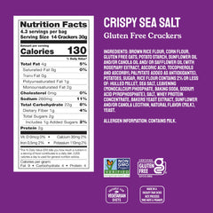 Milton's Craft Bakers gluten-free crackers multi-grain shown in bag for lunchboxes