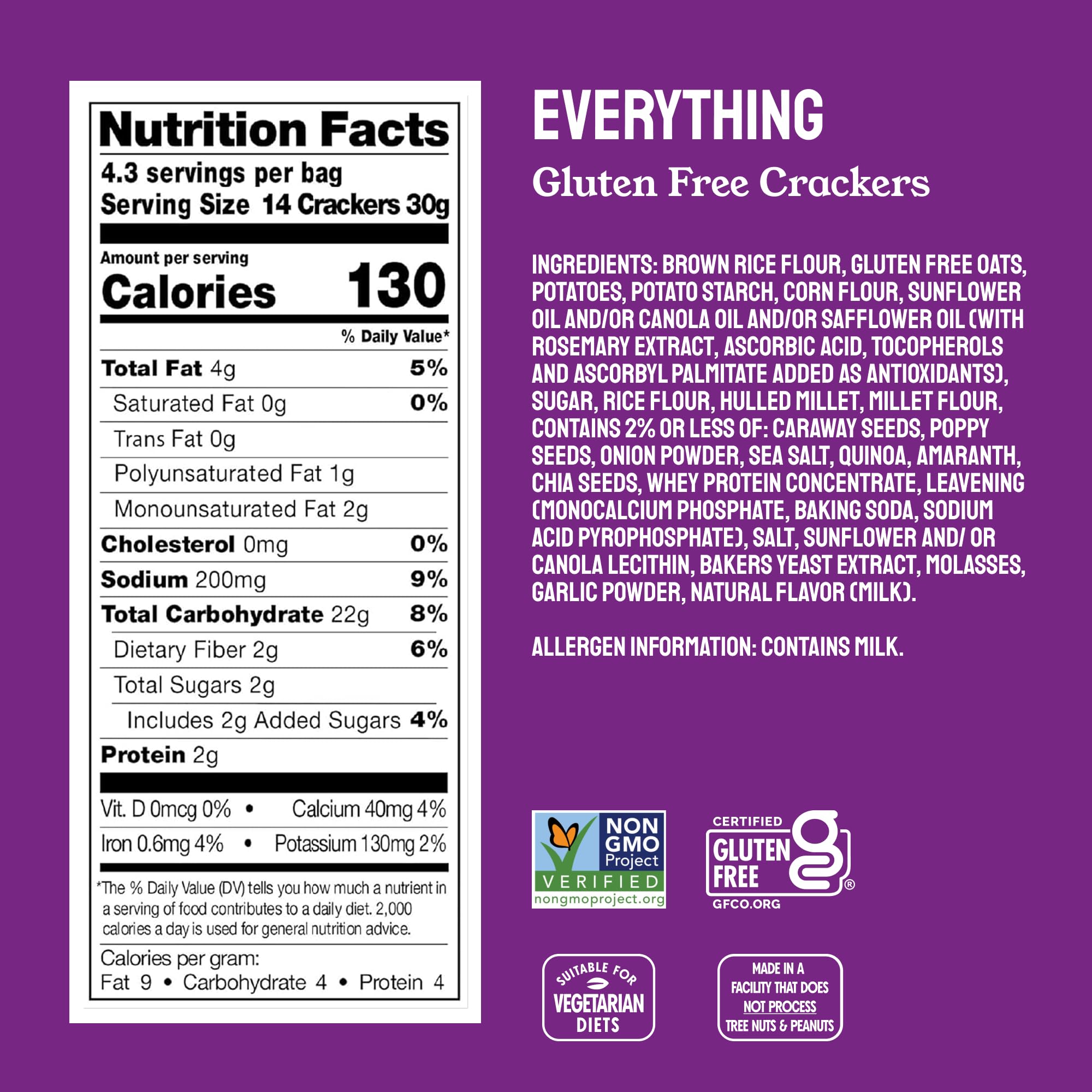 Milton's gluten-free crackers resealable bag keeps freshness bite after bite