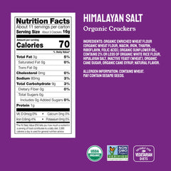 Close-up of Milton's Himalayan Salt crackers showing light, crispy texture.