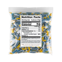 MIMA MIMA individually wrapped blue raspberry candies for quick, mess-free snacking.