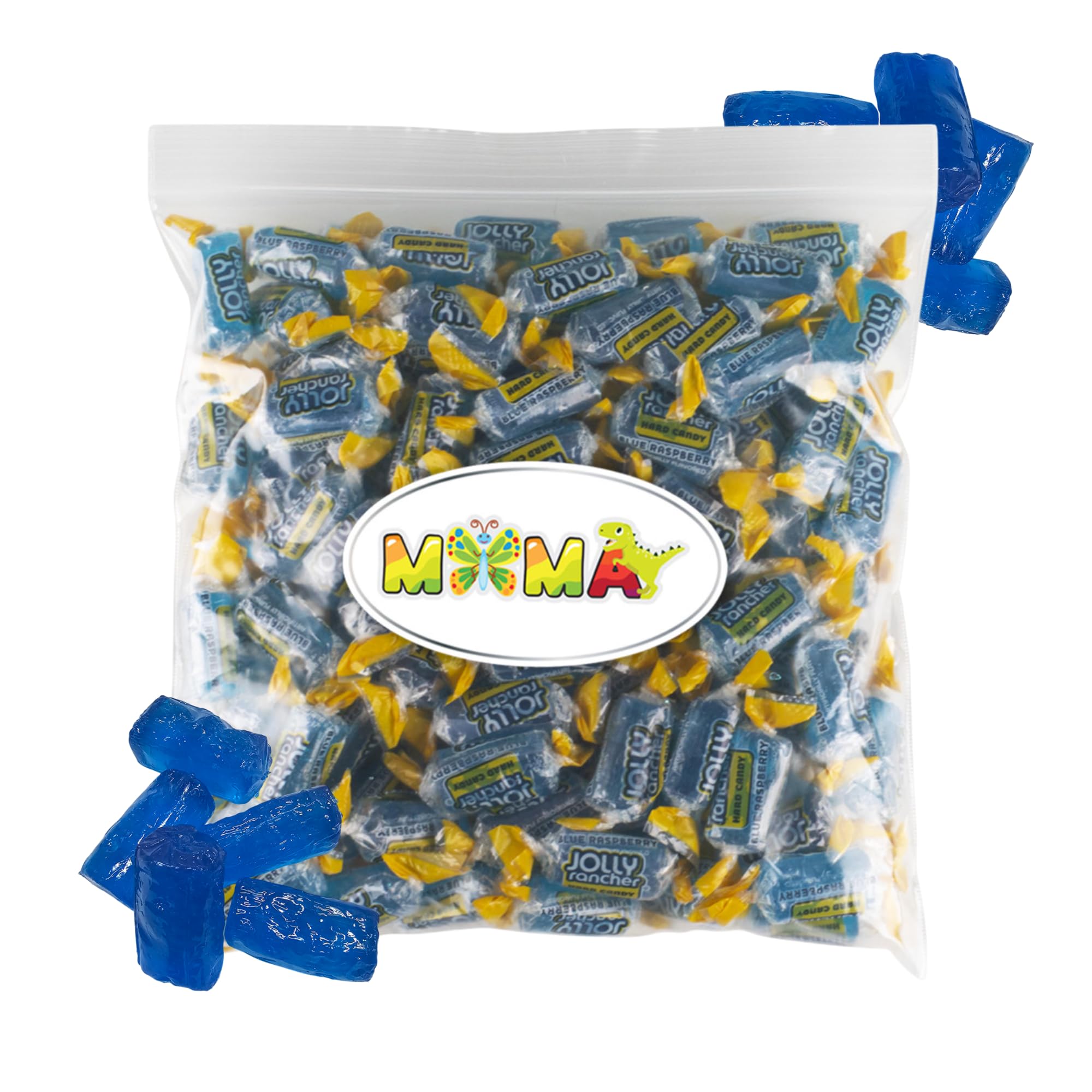 MIMA MIMA bulk blue raspberry candy bag, perfect for sharing at gatherings.