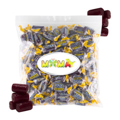 Mima Mima bulk grape hard candy bag showing the 1.5 lb pack, ideal for party favors.