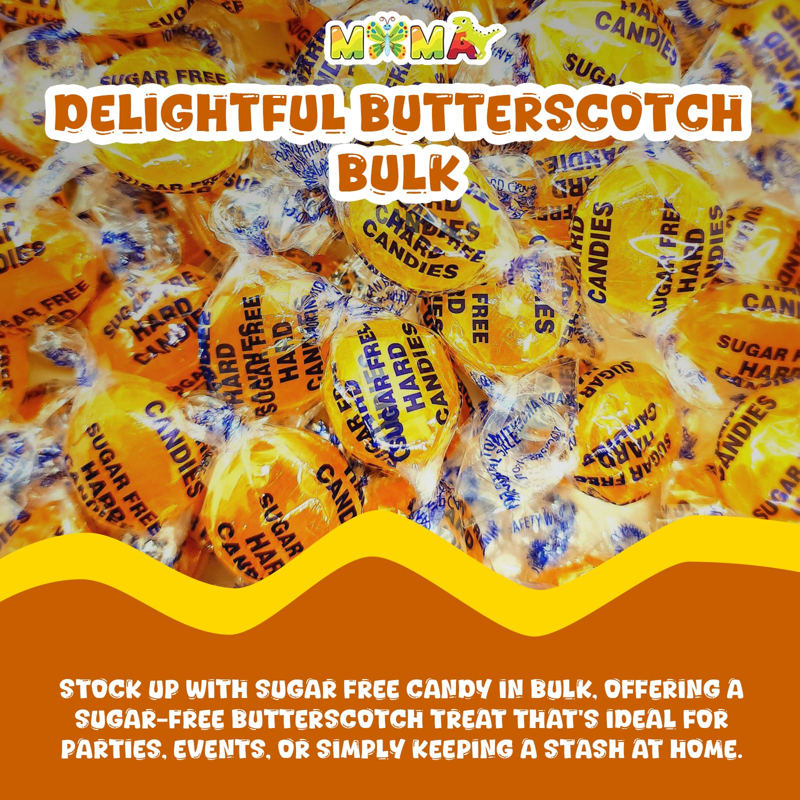 Sugar-free butterscotch flavor by MIMA MIMA, ideal for gifting