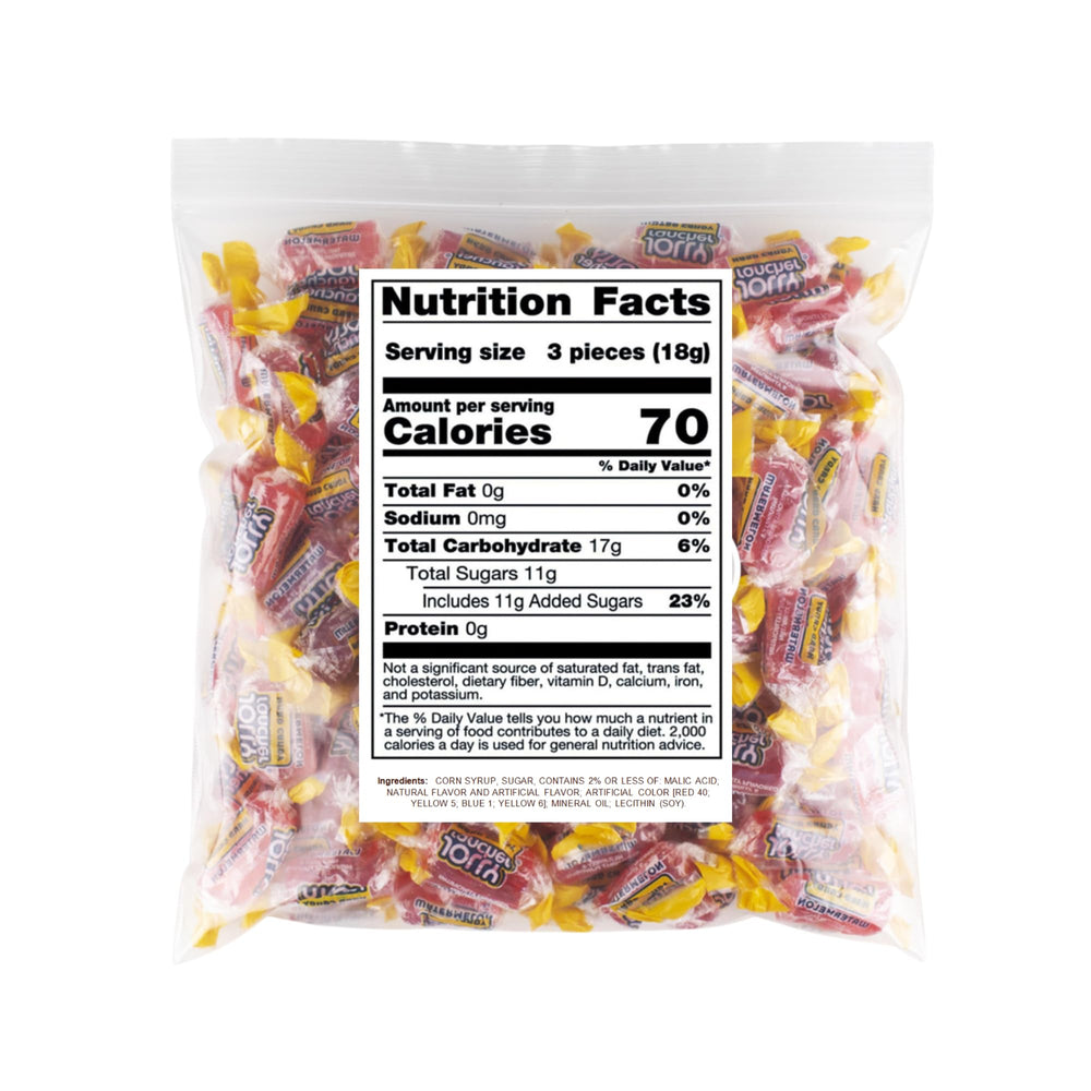 MIMA MIMA watermelon candy wrappers keep treats fresh and portable.