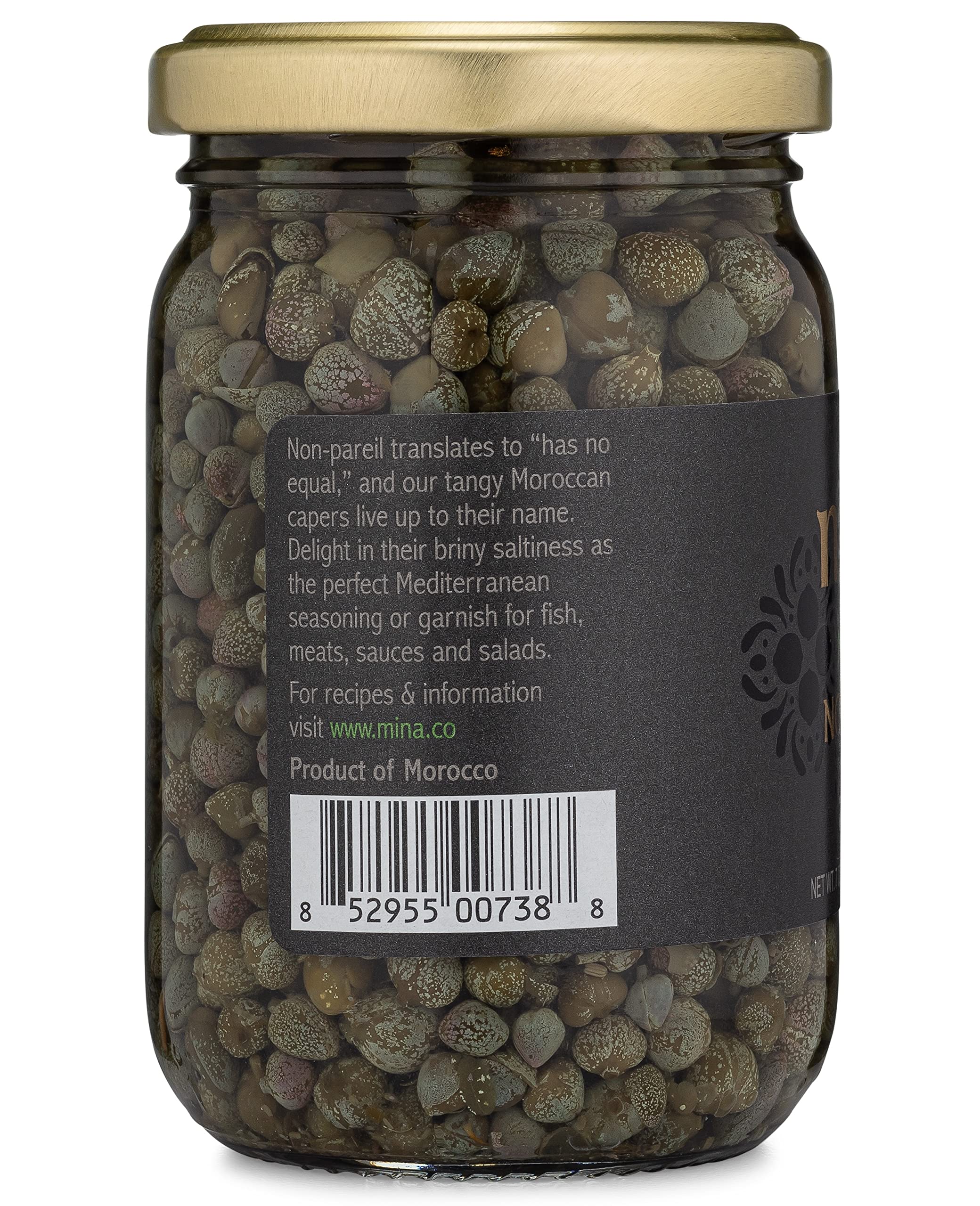 Mina Capers Non Pareil emerald pearl closeup displaying crisp texture