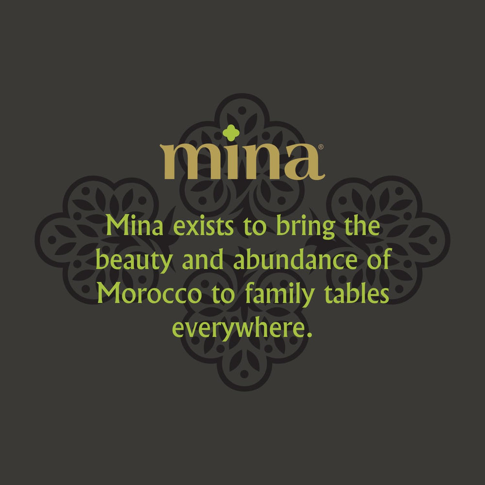 Mina cold-extraction olive oil preserves flavor and nutrition in every drop.