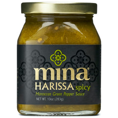 Mina Harissa Green Hot Sauce bottle with vibrant color and versatile flavor potential