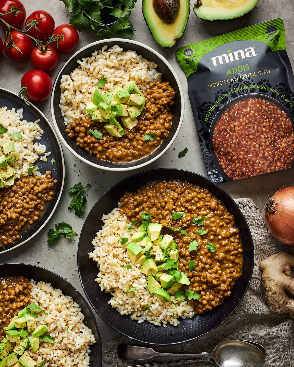 Mina lentils with rice for a versatile meal