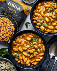 Mina Loubia Moroccan White Bean Stew serving bowl ready-to-serve comfort.